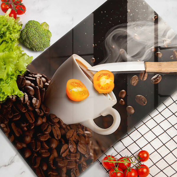 Glas Ceranfeldabdeckung Heiße Tasse Kaffee