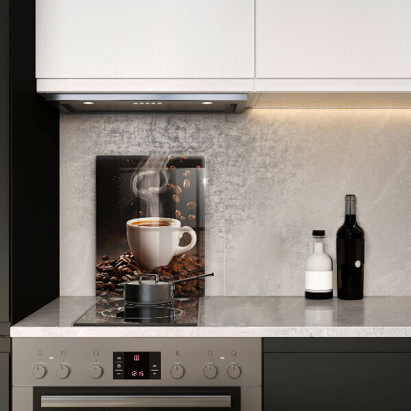 Glas Ceranfeldabdeckung Heiße Tasse Kaffee