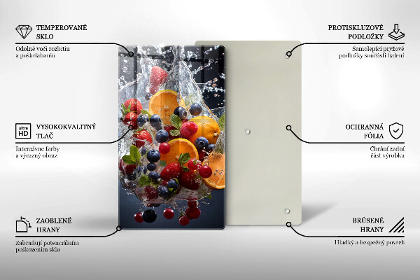 Glas Ceranfeldabdeckung Früchte im Wasser