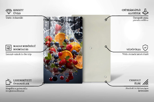 Glas Ceranfeldabdeckung Früchte im Wasser