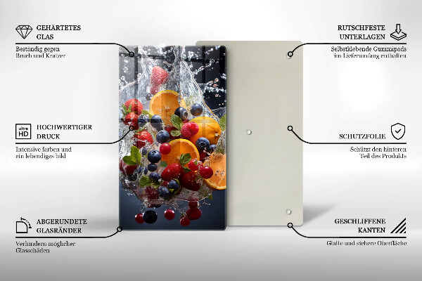 Glas Ceranfeldabdeckung Früchte im Wasser