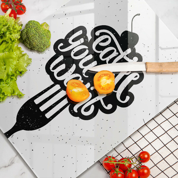 Glas Ceranfeldabdeckung Eat all you want