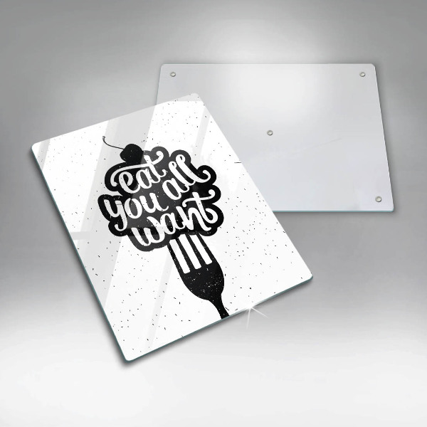 Glas Ceranfeldabdeckung Eat all you want