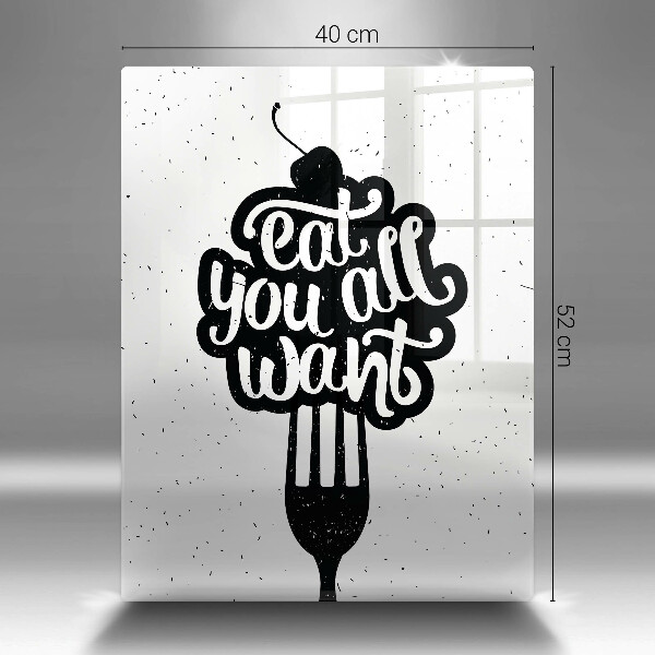 Glas Ceranfeldabdeckung Eat all you want