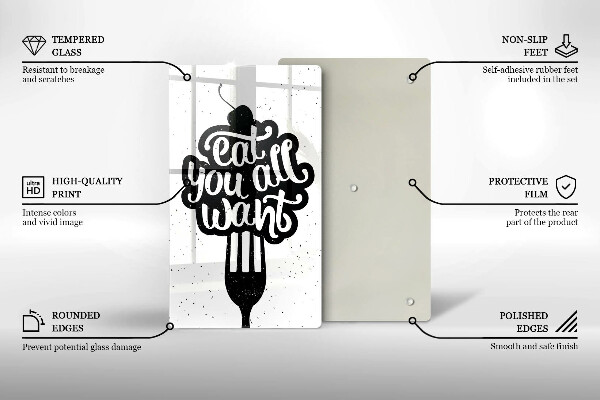 Glas Ceranfeldabdeckung Eat all you want