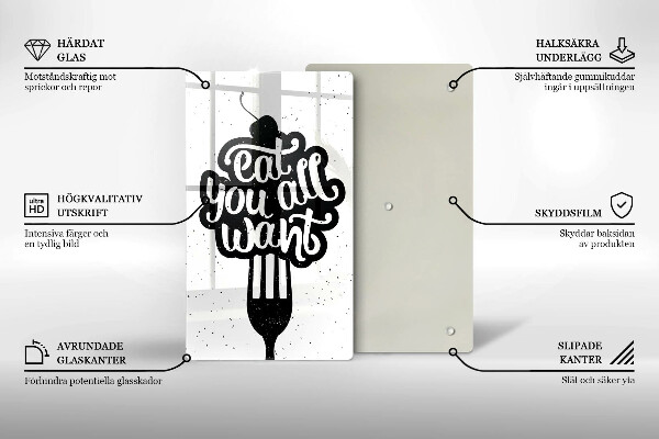 Glas Ceranfeldabdeckung Eat all you want