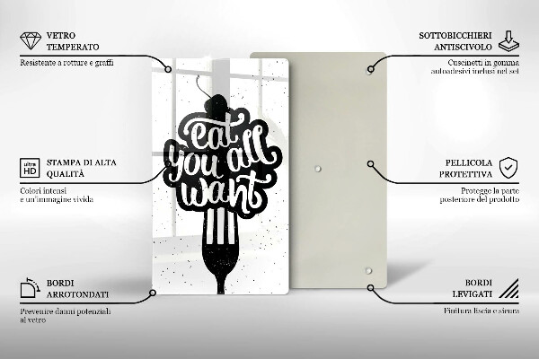 Glas Ceranfeldabdeckung Eat all you want