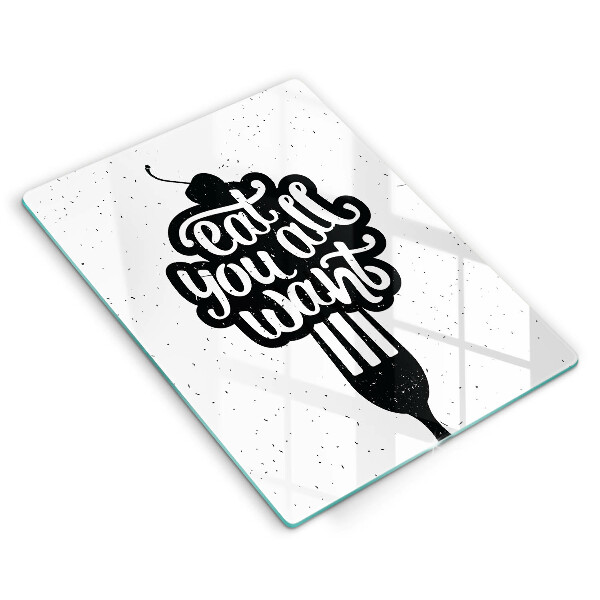 Glas Ceranfeldabdeckung Eat all you want