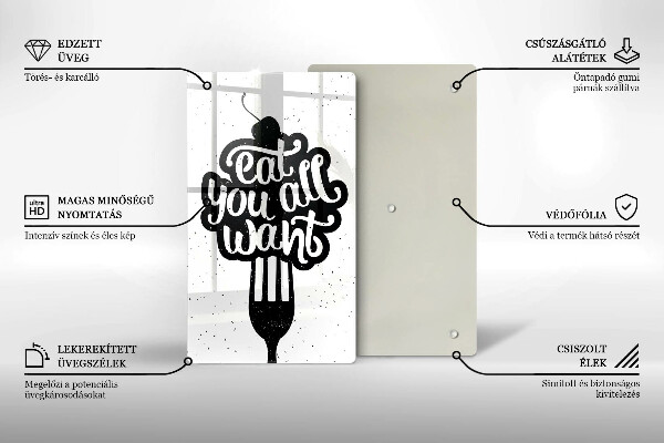 Glas Ceranfeldabdeckung Eat all you want