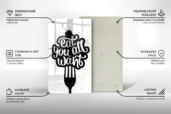 Glas Ceranfeldabdeckung Eat all you want