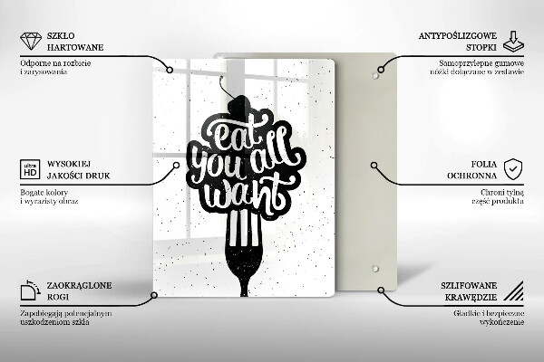 Glas Ceranfeldabdeckung Eat all you want