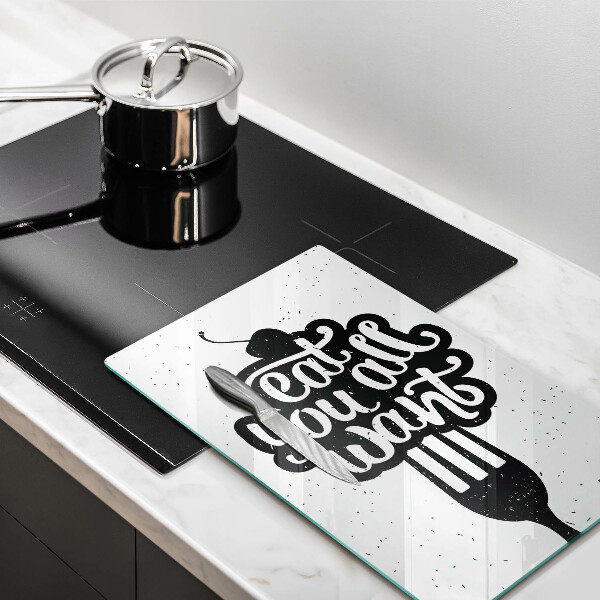 Glas Ceranfeldabdeckung Eat all you want