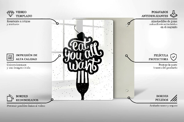 Glas Ceranfeldabdeckung Eat all you want