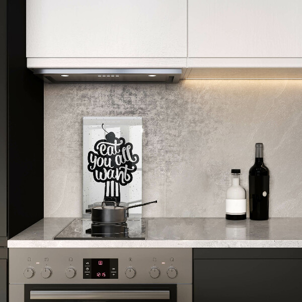 Glas Ceranfeldabdeckung Eat all you want