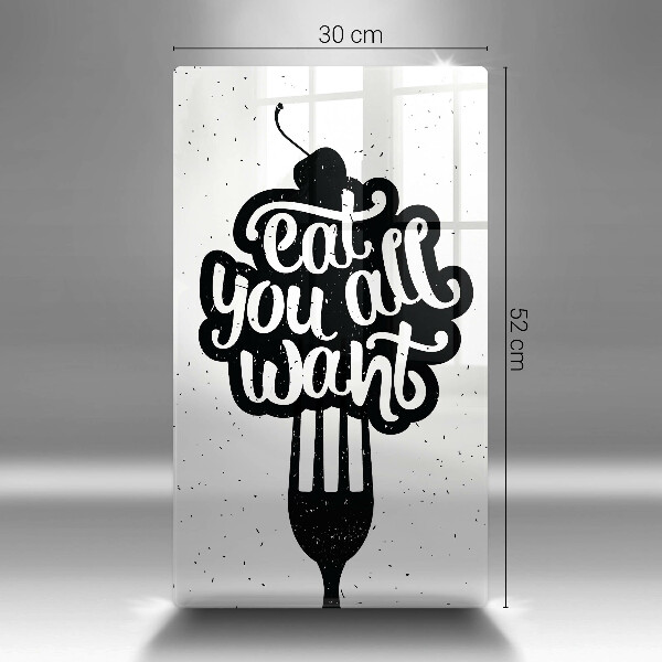 Glas Ceranfeldabdeckung Eat all you want
