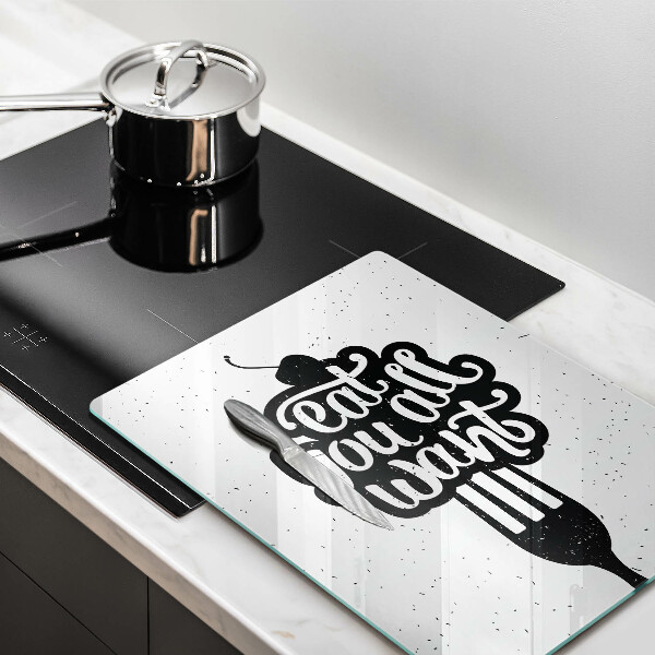 Glas Ceranfeldabdeckung Eat all you want