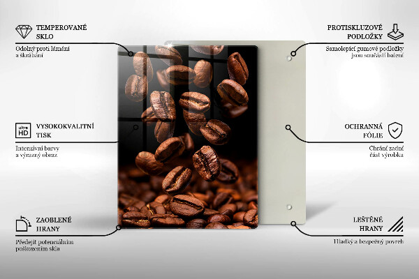 Glas Ceranfeldabdeckung Braune Kaffeebohnen