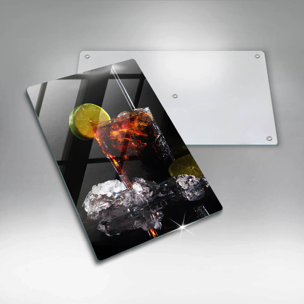 Glas Ceranfeldabdeckung Erdiges Getränk mit Eis