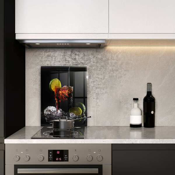 Glas Ceranfeldabdeckung Erdiges Getränk mit Eis