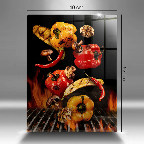 Glas Ceranfeldabdeckung Gemüse auf dem Grill