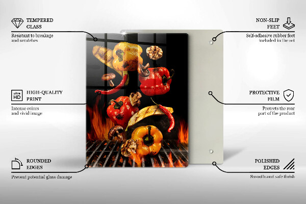 Glas Ceranfeldabdeckung Gemüse auf dem Grill