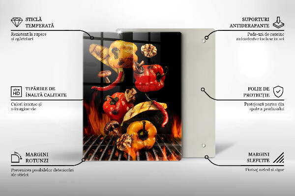 Glas Ceranfeldabdeckung Gemüse auf dem Grill