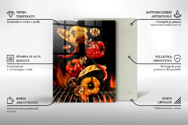 Glas Ceranfeldabdeckung Gemüse auf dem Grill