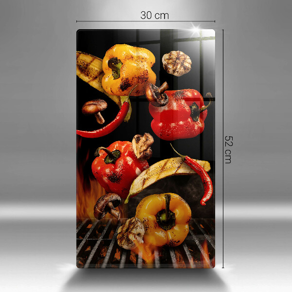 Glas Ceranfeldabdeckung Gemüse auf dem Grill