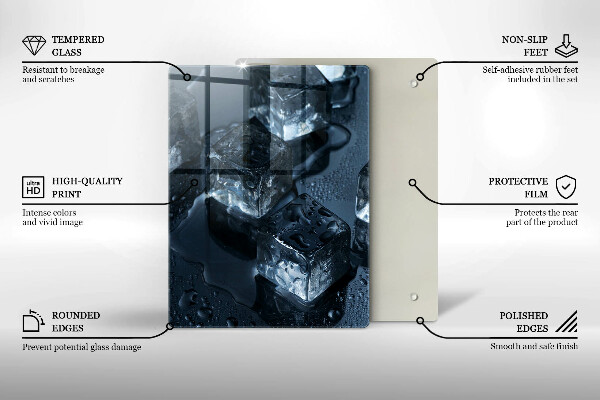 Glas Ceranfeldabdeckung Kalte Eiswürfel