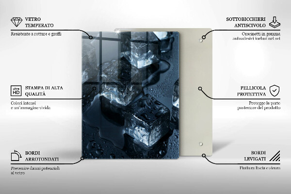 Glas Ceranfeldabdeckung Kalte Eiswürfel