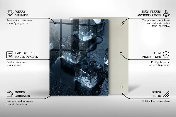 Glas Ceranfeldabdeckung Kalte Eiswürfel