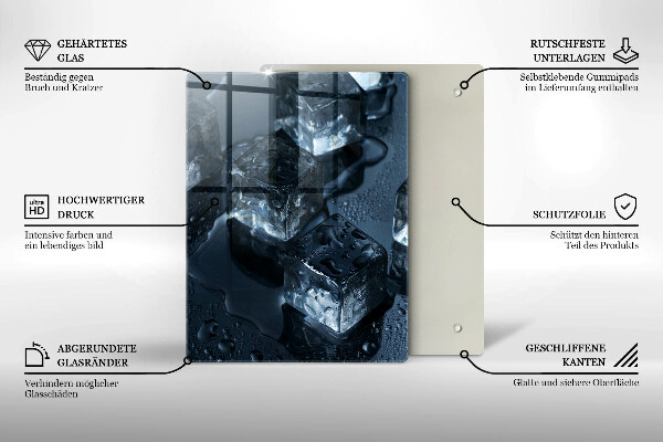 Glas Ceranfeldabdeckung Kalte Eiswürfel