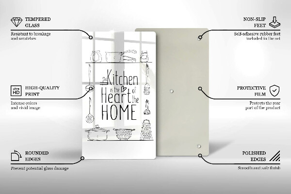 Glas Ceranfeldabdeckung Inschrift Satz