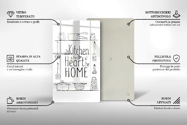 Glas Ceranfeldabdeckung Inschrift Satz
