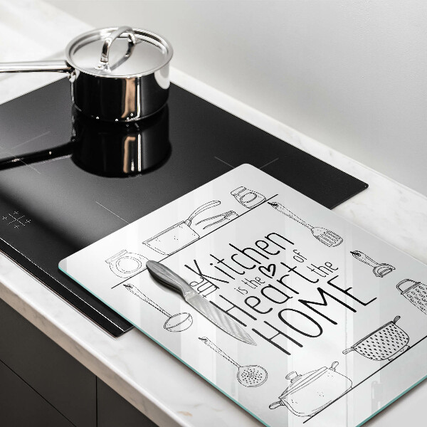 Glas Ceranfeldabdeckung Inschrift Satz