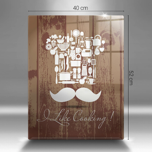 Glas Ceranfeldabdeckung I like cooking