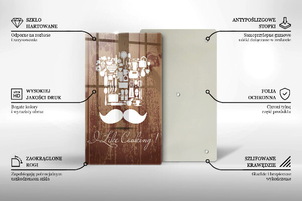 Glas Ceranfeldabdeckung I like cooking