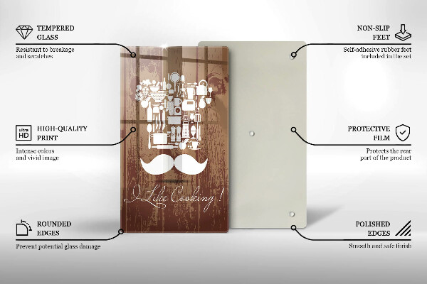 Glas Ceranfeldabdeckung I like cooking