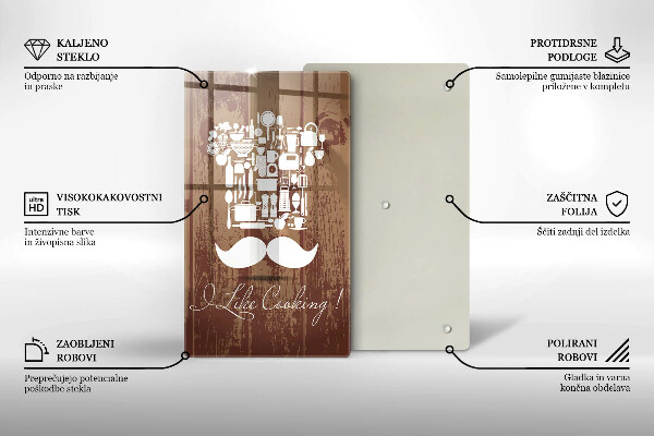 Glas Ceranfeldabdeckung I like cooking