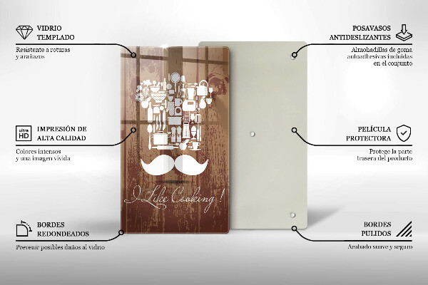 Glas Ceranfeldabdeckung I like cooking
