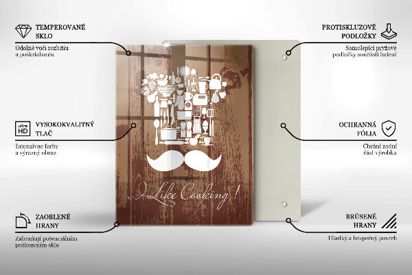 Glas Ceranfeldabdeckung I like cooking