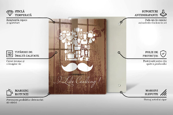 Glas Ceranfeldabdeckung I like cooking