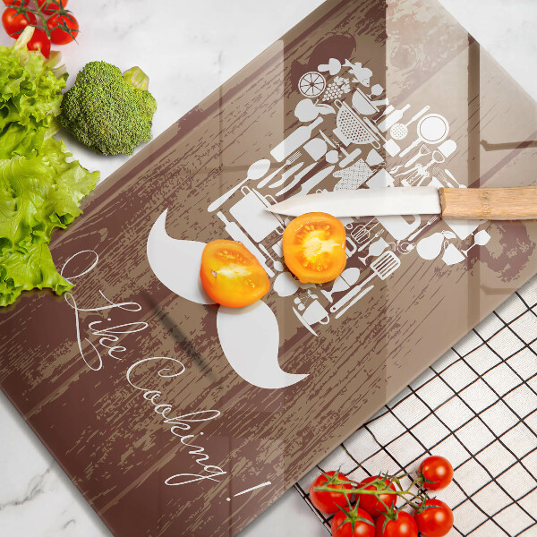 Glas Ceranfeldabdeckung I like cooking