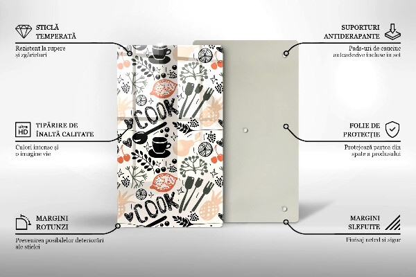 Glas Ceranfeldabdeckung Cartoon-Küchenmotiv