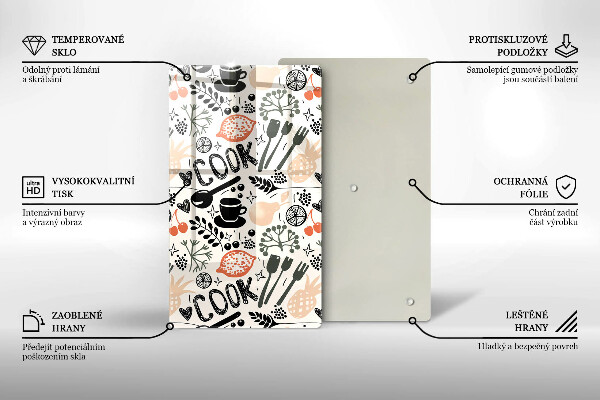 Glas Ceranfeldabdeckung Cartoon-Küchenmotiv