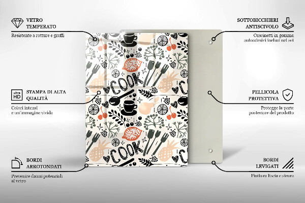 Glas Ceranfeldabdeckung Cartoon-Küchenmotiv