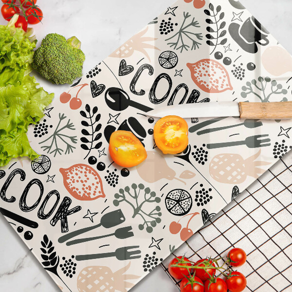 Glas Ceranfeldabdeckung Cartoon-Küchenmotiv