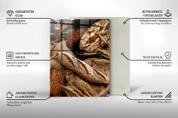 Glas Ceranfeldabdeckung Brotbrote