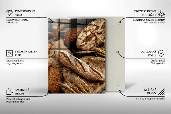 Glas Ceranfeldabdeckung Brotbrote