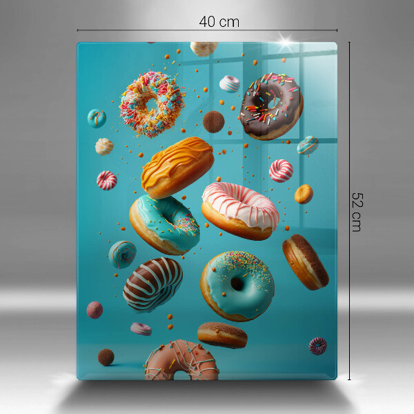 Glas Ceranfeldabdeckung Bunte Donuts